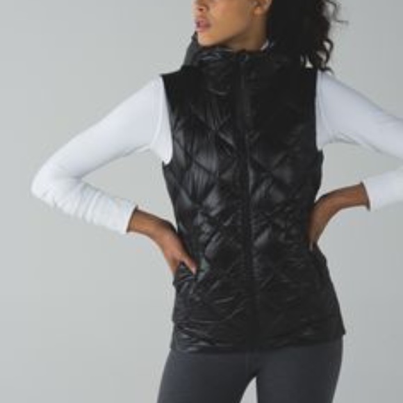 Reversible Black and Snakeskin Down Vest - Picture 1 of 3